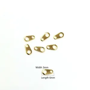 14k gold-filled water drop connectors for jewelry making with dual holes 3x6mm