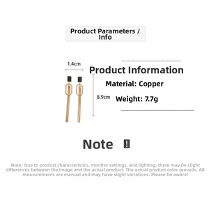 Guide des tailles détaillé pour boucles d'oreilles pompons dorées 18K de 8,9 cm x 1,4 cm