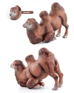 Detailed macro view of the realistic brown Bactrian camel model with fur texture