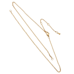 18k gold vacuum plated stainless steel O-chain necklace with lobster clasp