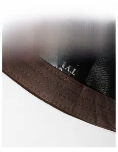 Close-up of the interior cotton sweatband and quality stitching of the baseball cap