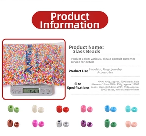 DIY colorful glass seed beads in 2mm 3mm 4mm sizes for handmade jewelry making