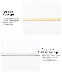 Detailed macro view of smooth hypoallergenic gold and silver stainless steel snake chains