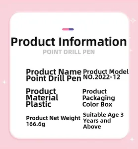 Detailed specifications for hair gem stamper toy showing plastic material and age requirements
