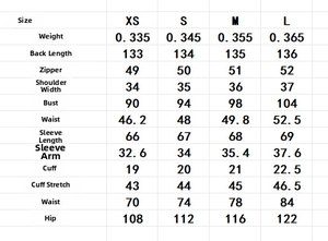 Detailed size chart for French ruffle V-neck maxi dress showing measurements in centimeters