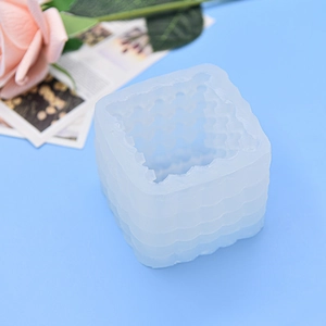 DIY Rubik's cube silicone mold for scented candles and gypsum crafts with wave texture