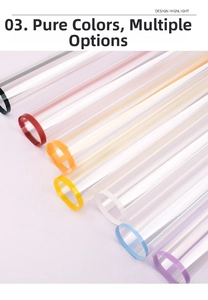 Waterproof transparent flower wrapping paper rolls with vibrant multi-colored borders