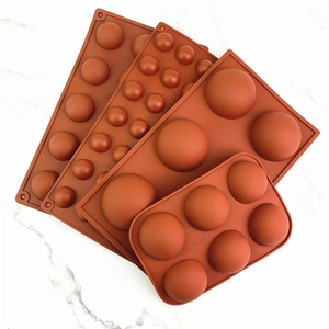 Semi Sphere Silicone Mold Multi Cavity Round Half Ball For Chocolate Cake Mousse Jelly Soap Baking DIY