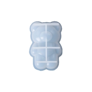 Big nose bear silicone mold for DIY crystal epoxy resin jewelry making in light blue