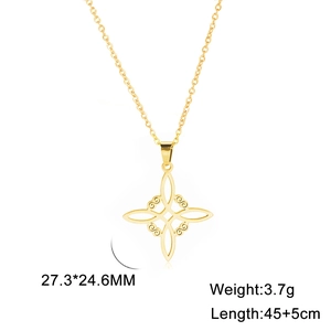 Details zum goldenen keltischen Knoten Anhänger mit Maßen 27,3x24,6mm und 3,7g Gewicht