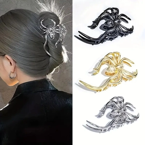 Spider Hair Claw Clip Alloy Metal Large Non-Slip Halloween Gothic Punk Hair Accessory For Women Girls