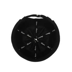 Bonnet docker noir avec ruban Fashion renforcé et boucle métallique réglable à l'arrière