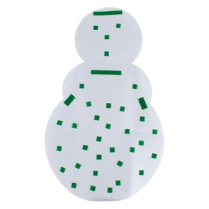 Kit decorativo pupazzo di neve in feltro fai-da-te per bambini con motivi bianchi e verdi