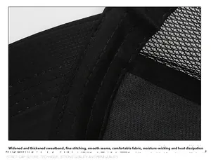 Detail of the widened sweatband and precision stitching on this breathable mesh cap