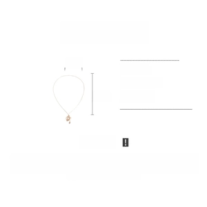 Detail of geometric pendant necklace showing 80cm chain length and 3cm pendant width