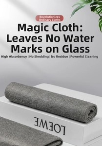 Detailed texture of thick gray microfiber cleaning cloth with high water absorption