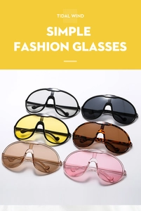 Detailed display of six color variants for shield sports sunglasses with wide frames