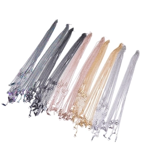 2mm colorful stainless steel bead ball chains in gold, silver, rose gold and black finish