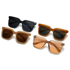 Oversized square sunglasses in black, tortoiseshell, and transparent colors for men and women