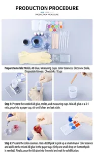 Makroansicht des DIY-Epoxidharz-Sets mit 26 Buchstabenformen und 3:1 Mischwerkzeugen