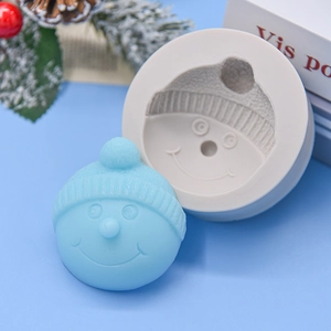 Moule en silicone bonhomme de neige 3D pour gâteaux de Noël DIY avec détails fins