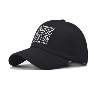 Cotton Baseball Cap Vintage Boston Embroidery Adjustable Dad Hat Retro Casual Sun Hat For Men Women