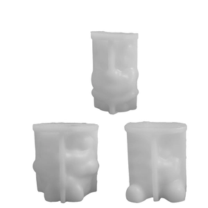 3-delige set Kerstman siliconen mallen voor DIY kerstkaarsen en gipsen kerstdecoraties