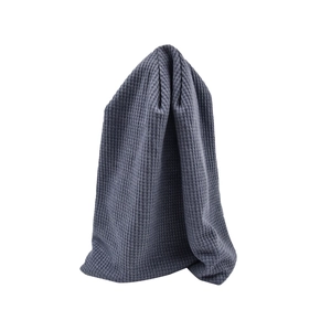 Fashionable dark grey waffle knit slouchy beanie hat for outdoor warmth and street style