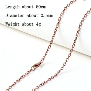 Makroaufnahme der 50cm Kupferkette mit 2,5mm O-Ringen und Karabinerverschluss-Detail