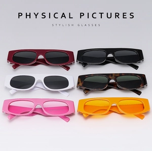 Rectangle vintage sunglasses collection in multiple colors for women fashion eyewear