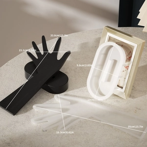 Dimensioni dettagliate dello stampo in silicone per supporto a mano fai-da-te