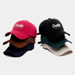 Casquettes de baseball en coton multicolores avec broderie 3D de haute qualité