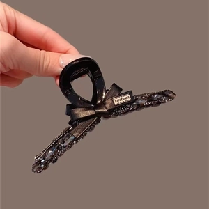Molletta Per Capelli Elegante Con Fiocco In Strass Grande Resina Acrilica Stile Francese Accessori Per Capelli Da Donna