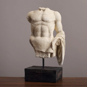 Classical Greek Roman Bust Sculpture Resin Statue Art Ornament With Pedestal For Desktop Home Decor Nordic Artistic Style