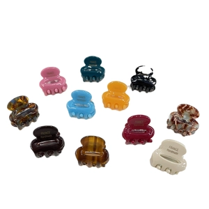 Mini acetic acid hair claws in colorful assorted shades for women hair styling