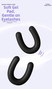 U-shaped black silicone refill pads for professional stainless steel eyelash curlers