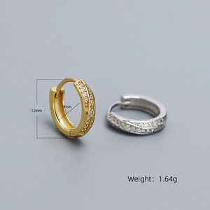 Moebius Creolen aus 925 Sterling Silber mit Zirkonia in Gold- und Silberoptik