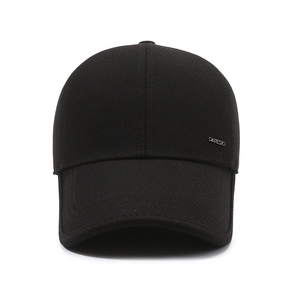 Men's thermal baseball cap with ear flaps and PARESIC metal logo for winter protection