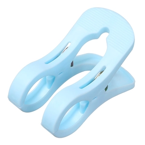Sky blue heavy-duty windproof plastic quilt clip for securing blankets and clothes