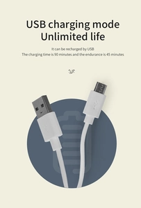 Detalle del cable USB para pluma 3D con info sobre duración de batería