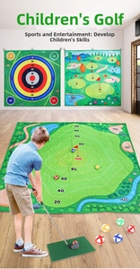 Set de golf infantil con pelotas adhesivas, alfombras de puntuación y palo deportivo
