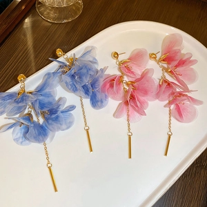 Boucles D'oreilles Pendantes À Franges En Dentelle Faite À La Main Avec Tige En Argent Bijoux De Vacances Élégants Pour Femmes