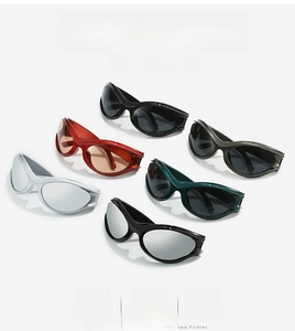 Detailed grid showing six Y2K sporty millennium style sunglasses in various colors