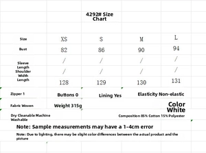 Detailed size chart for white lace hollow out backless halter dress with cotton fabric info
