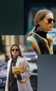 Close-up of golden double-bridge aviator sunglasses with retro style fashion accessories