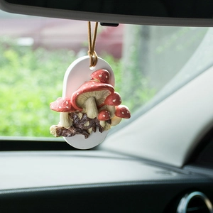 Diffuseur de voiture en pierre en forme de champignon suspendu au rétroviseur
