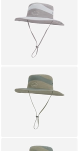 Dettaglio degli occhielli metallici e del ricamo sportivo sul cappello da sole