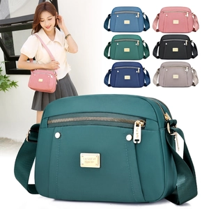 Women Nylon Crossbody Bag Lightweight Waterproof Multi Pocket Casual Shoulder Purse For Travel Daily Fashion Ladies