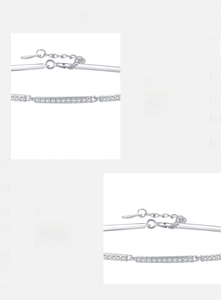 Close-up of s925 silver bracelet with hand-set 5A grade cubic zirconia stones