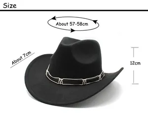 Size chart showing crown height and brim measurements for the vintage felt fedora hat